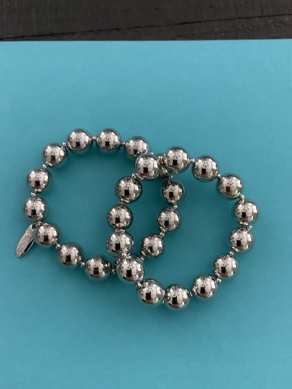 Plunder Silver Beaded Stretch Bracelet Set